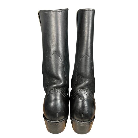Mason Western Men’s Black Leather Vibram Sole Western Cowboy Boot Size US 9 EE main image 5